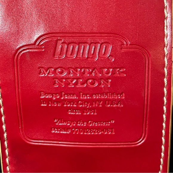 Bongo Montauk Nylon Bag With Red Accents 8”x6” Great Condition Vintage Retro Y2K - Picture 4 of 12